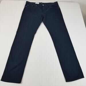 Hugo Boss Pants Mens 38x34 Blue Delaware Slim Fit Geometric Chino 5 Pocket NEW
